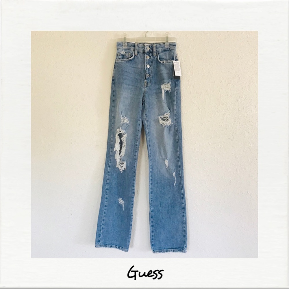 Guess Distressed High Waist Jeans NWT